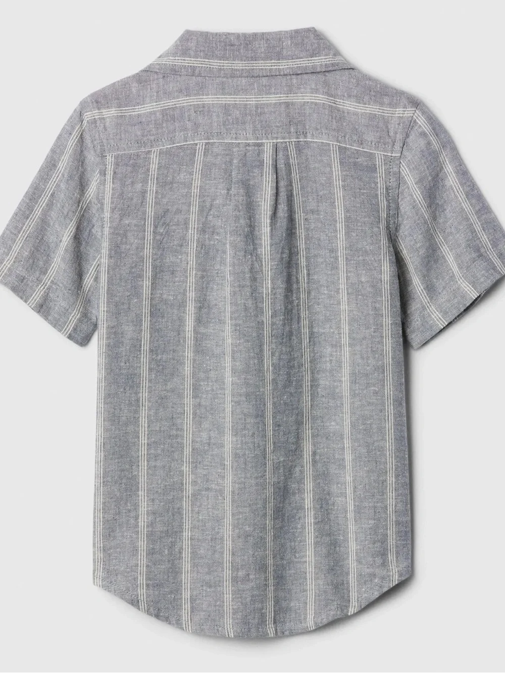 Baby gap Boys Gray Short-Sleeve Button-LINEN Shirt 18 24 months NWT kids toddler